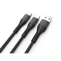 Miniatyrbilde 4 av 4: Sterk og slitesterk USB-A til USB-C hurtigladerkabel Ladekabel Synkronisering for smarttelefoner og nettbrett