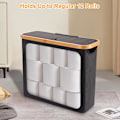 Miniatyrbillede 4 af 5: Toiletpapir opbevaring, til op til 12 mega ruller, 43,5 x 14,5 x 3 (sort)