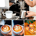 Miniatyrbillede 2 af 3: Mælkeskumningskande 590 ml, Metal Barista Espresso Kande til Cappuccino Latte og Espresso, 304 Rustfrit Stål Kaffe Værktøj Kop 600 ml 600ml
