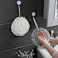 Miniatyrbillede 3 af 5: 2 stk. Hængende Håndklæde til Håndtørrer, Chenille Mikrofiber Hængende Håndklæde