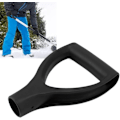 Miniatyrbilde 3 av 5: Spade D-grep Håndtak Indre Diameter 32 mm PVC Spade Snøskuffe Erstatningshåndtak Hagetilbehør for Spade Snøskuffe Graveverktøy (Svart)