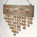 Miniatyrbillede 2 af 3: Familie Venner Trækalender Fødselsdagstavle Gave Til Ven DIY Hjemmefest Dekoration