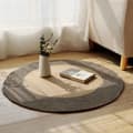 Rundt juttegulvtæppe, naturfiber af jute 75 cm