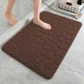 Miniatyrbilde 2 av 2: 1 stk. Baderomsmatte i Memory Foam med preget mønster, vannabsorberende og vaskbar, sklisikker, tykk, myk og komfortabelt teppe til dusj H