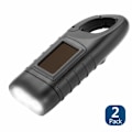 Miniatyrbilde 2 av 4: Solar Lommelykt 2 Pakk Solar LED Lommelykt & Håndsveiv Oppladbar Lommelykt Utendørsaktiviteter Nødlampe