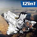 Miniatyrbillede 2 af 5: 12 I 1 MINI Aerospace Space Saturn Ekspedition Raket Byggeklodser