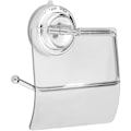 Miniatyrbillede 1 af 5: 1 stk. Toiletpapirholder, Toiletpapirholder med låg, Vandtæt toiletpapirholder med sugekopmontering til hjemmet, hotel, badeværelse, opbevaringsrulleholder