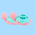 Miniatyrbild 4 av 4: Pool Float Badleksak Uppdragbar Urverk Dragsnöre Rörelse för Sköldpadda Led Ljus Upp Badkar Djurleksaker För Pojkar Flickor Småbarn Slumpmässig Färg