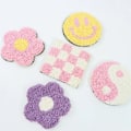 Miniatyrbillede 3 af 4: Termisk Isolering Bordmåtte Håndtuftet Plys Blomstercoaster Boligindretning Gave Tæppe Coaster Borddekoration Tilbehør