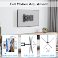 Miniatyrbild 2 av 4: Full motion TV-väggfäste för 13-30 tums LCD LED-skärmar, justerbar lutning, vridning och rotation