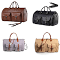 Miniatyrbillede 5 af 5: Rullekufferter til rejser, konvertibel duffel-kuffert med hjul, 100% splinterny Dark Brown