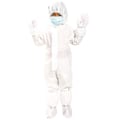 Miniatyrbillede 1 af 2: Sikkerhedsbeskyttelsesdragt Engangs Overall Støvtæt Beklædning Nonwoven Åndbar Isolationsdragt Arbejdsdragt Heldragt Kostume Til Børn Chi White Height 130-140cm