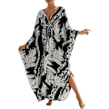 Miniatyrbilde 1 av 4: Kaftankjoler Cover Up for Badetøy Kvinner Pluss Størrelse Dyreprint Kaftan Resort Kjole
