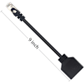 Miniatyrbillede 4 af 5: RJ45 Netværks Splitter Kabel, RJ45 1 Han til 2 Hun til Ethernet Cat 5/CAT 6 LAN Ethernet Kabel Forlænger Browse Online (Brug Samtidigt (1 Par)