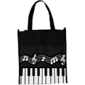 Miniatyrbillede 1 af 5: Keyboard Klaver Musik Melodi Nylon Tote Undervisning Stof Taske Musik Gave Sort 1 stk