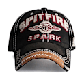 Miniatyrbillede 3 af 5: Bomuldsbroderet Patch Vaskbar Justerbar Baseball Cap Black
