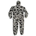 Miniatyrbillede 1 af 2: Sikkerhedsbeskyttelsesdragt Engangs Overall Støvtæt Beklædning Nonwoven Åndbar Isolationsdragt Arbejdsdragt Heldragt Kostume Til Børn Chi As Shown L