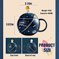 Miniatyrbillede 2 af 4: Sød keramisk rumkrus, kawaii, astronaut kaffekop, 400 ml (hvid)