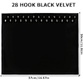 Miniatyrbillede 2 af 5: Velour smykke display til halskæder, armbånd, øreringe og andet tilbehør (sort, 37 x 30 cm)