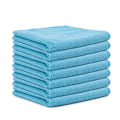 Miniatyrbillede 1 af 5: Sæt med 7 mikrofiber viskestykker, bløde, super absorberende og fnugfri Sky blue