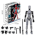 Miniatyrbilde 1 av 5: T13 Multi-leddet Actionfigurer, Titan 13 Actionfigur Grey