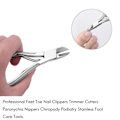 Miniatyrbillede 3 af 5: Professionelle Fødder Tånegl Klippere Trimmer Paronychia Nipper Fodpleje Rustfrit Stål Værktøj Sølv