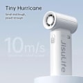 Miniatyrbillede 4 af 4: JisuLife Højhastigheds Håndholdt Lille Ventilator Mini Bærbar USB Genopladelig Skrivebordskøleventilator - Perfekt Grå 5000mAh Gray 5000mAh