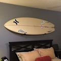 Miniatyrbild 2 av 5: 2x Surfbräde Display Rack Väggmonterad Surfbräda Hängare Snowboard Fäste Ställ