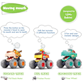 Miniatyrbild 3 av 5: 1 Förpackning Monstertruck Leksaker, Friktionsdrivna & Dra Tillbaka Bilar Babyleksaker, Småbarnsleksaker Bilar Presenter för 1 2 3 År Gamla Pojkar Flickor