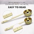 Miniatyrbild 2 av 5: Premium kaffeskopset - 1 msk (15 ml) & 2 msk (30 ml) måttsked - 2-pack - Guld