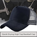 Miniatyrbillede 5 af 6: 5 Panel Baseball Cap, Mesh Cap, Justerbar Snapback, Mesh Ensfarvet Unisex Negro
