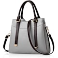 Miniatyrbillede 1 af 7: Damehåndtasker, Elegant Tote Bag med Top-Håndtag, Skuldertaske, Patent Læder Håndtaske, Arbejdstaske til Damer Gris claro