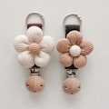 Miniatyrbillede 4 af 5: Stilfuld Blomster Hatteklips Praktisk Blomster Hatteklips Rejsetilbehør Praktisk Hatteholder Egnet til Hat og Taske Apricot with green f