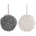 Miniatyrbillede 1 af 5: 2 stk. Hængende Håndklæde til Håndtørrer, Chenille Mikrofiber Hængende Håndklæde