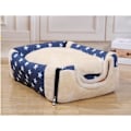 Miniatyrbilde 2 av 4: Kurv, Seng, Pute, Sofa, Telt, Kennel for Varm Sammenleggbar Hund Vaskbar Avtakbart Trekk Resistent for Hund Katt Dyr - Blå