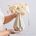 Miniatyrbild 2 av 4: Vas för Blommor - Rustik Vit Geometrisk Dekorativ Bordsvas Plast Stora Flaskor