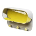 Miniatyrbillede 1 af 6: Stempelfri badeværelsessmykker Ur Opbevaringsboks med kroge Badehåndklæde lemon yellow
