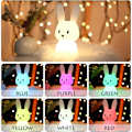 Miniatyrbillede 2 af 4: Baby Kanin Natlampe Touch 7 Farver Lys Timer Funktion Sengelampe til Børneværelse Gave Legetøj Natlampe
