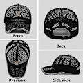 Miniatyrbillede 5 af 5: Unisex Åndbar Fuld Mesh Hat, Hurtigtørrende Løbehat, Sommer Mesh Baseball Cap Justerbar Kølende Vandsportshat Black