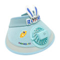Miniatyrbild 1 av 5: Solskärm Keps med Fläkt USB-driven Solhatt Inbyggd Fläkt för Flickor Pojkar Barn Strand Rosa Light Blue M