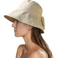 Beige, Damhatt Sommar Vikbar Capeline Solhatt Anti UV Bomull