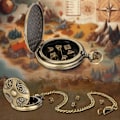 Miniatyrbilde 2 av 4: Mini Dnd Terning Sett med Bronse Steampunk Tannhjul Lommeur Etui, 7 stk Flerflatede Metall D&D Terninger, Rollespill Brettspill Tilbehør
