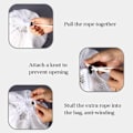 Miniatyrbilde 2 av 5: Vaskeposer i netting, vaskeposer for vaskemaskin, store vaskeposer, 60 x 90 cm White