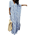 Miniatyrbild 1 av 4: Kaftanklänningar för Kvinnor Baddräktsöverdrag Kaftan Maxi Hemmaklänning med Volangärmar