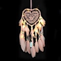 Miniatyrbillede 1 af 5: Pink Maiden Heart-Hangqiao Net Drømmekatcher, Rattan, Hvid, Dia