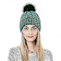 Pikkukuva 1 / 5: Unisex Stretch Satin Neulottu Pipo Fe Villa Lämmin Pipohattu Pipopipot Green