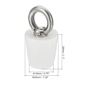 Miniatyrbilde 2 av 5: Konisk Propp Silikon Gummipropp 19mm til 26mm Solid Badekarpropp med Ring, Hvit 2 stk