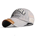Miniatyrbillede 1 af 5: Bomuldsbroderet Patch Vaskbar Justerbar Baseball Cap Gray