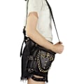 Miniatyrbild 5 av 5: Taktisk Drop Leg Bag, Höftbälte Midja Axelväska Crossbody, Handväska Svart