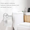 Miniatyrbillede 3 af 5: 1 stk. Toiletpapirholder, Toiletpapirholder med låg, Vandtæt toiletpapirholder med sugekopmontering til hjemmet, hotel, badeværelse, opbevaringsrulleholder